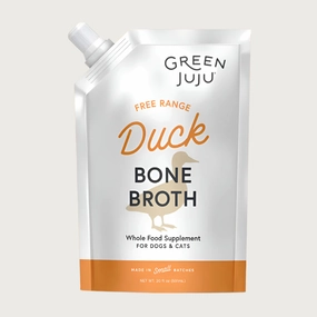 GREEN JUJU Frozen Duck Bone Broth for Dogs & Cats