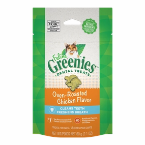 Greenies Cat Dental Treats - Oven-Roasted Chicken Flavor 2.1oz