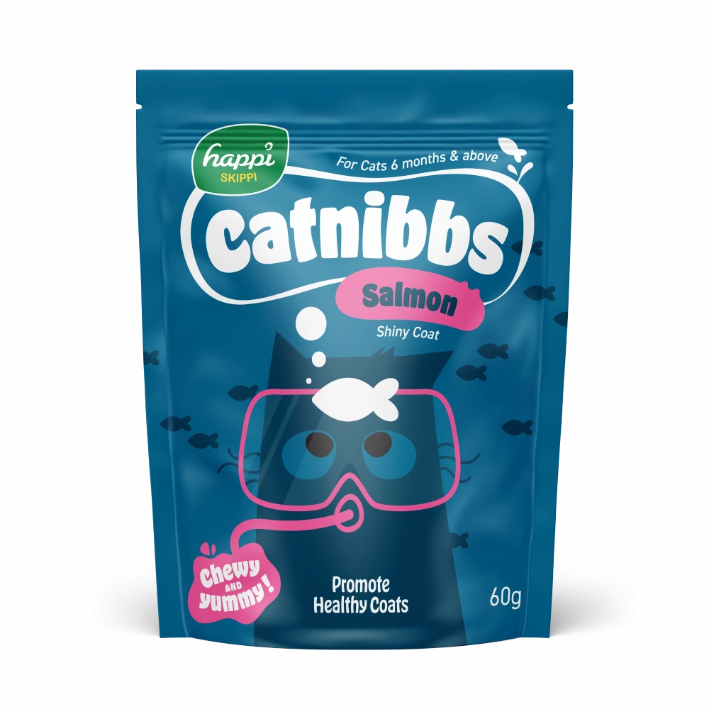 Happi Skippi Cat Treats Catnibbs Salmon Shiny Coat 60g