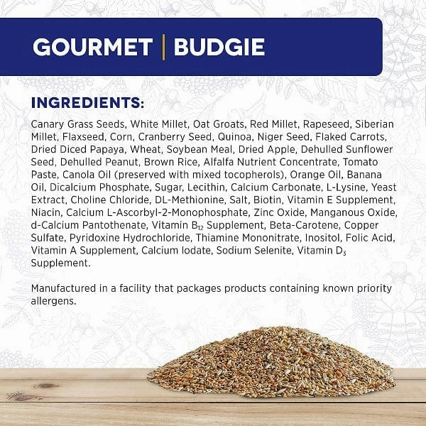 HARI Gourmet Premium Seed Mix for Budgies, 1kg
