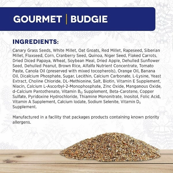 HARI Gourmet Premium Seed Mix for Budgies, 1kg