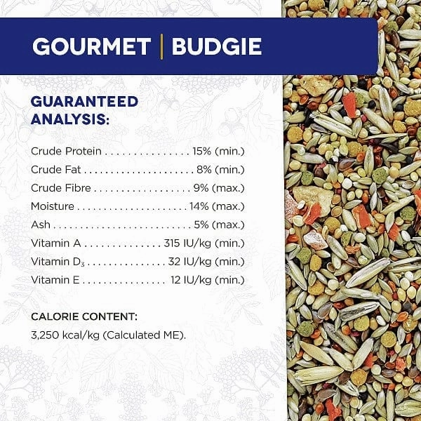 HARI Gourmet Premium Seed Mix for Budgies, 1kg