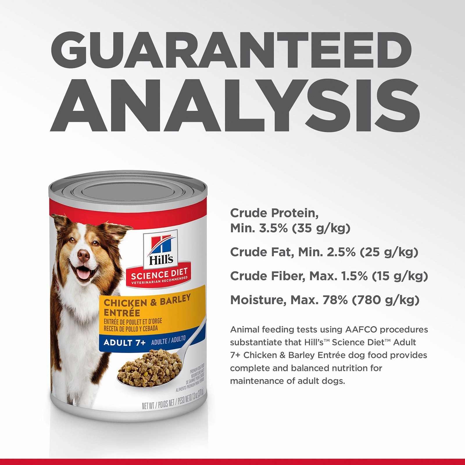 Hill's Science Diet Dog Food Can Adult 7  Chicken & Barley Entre