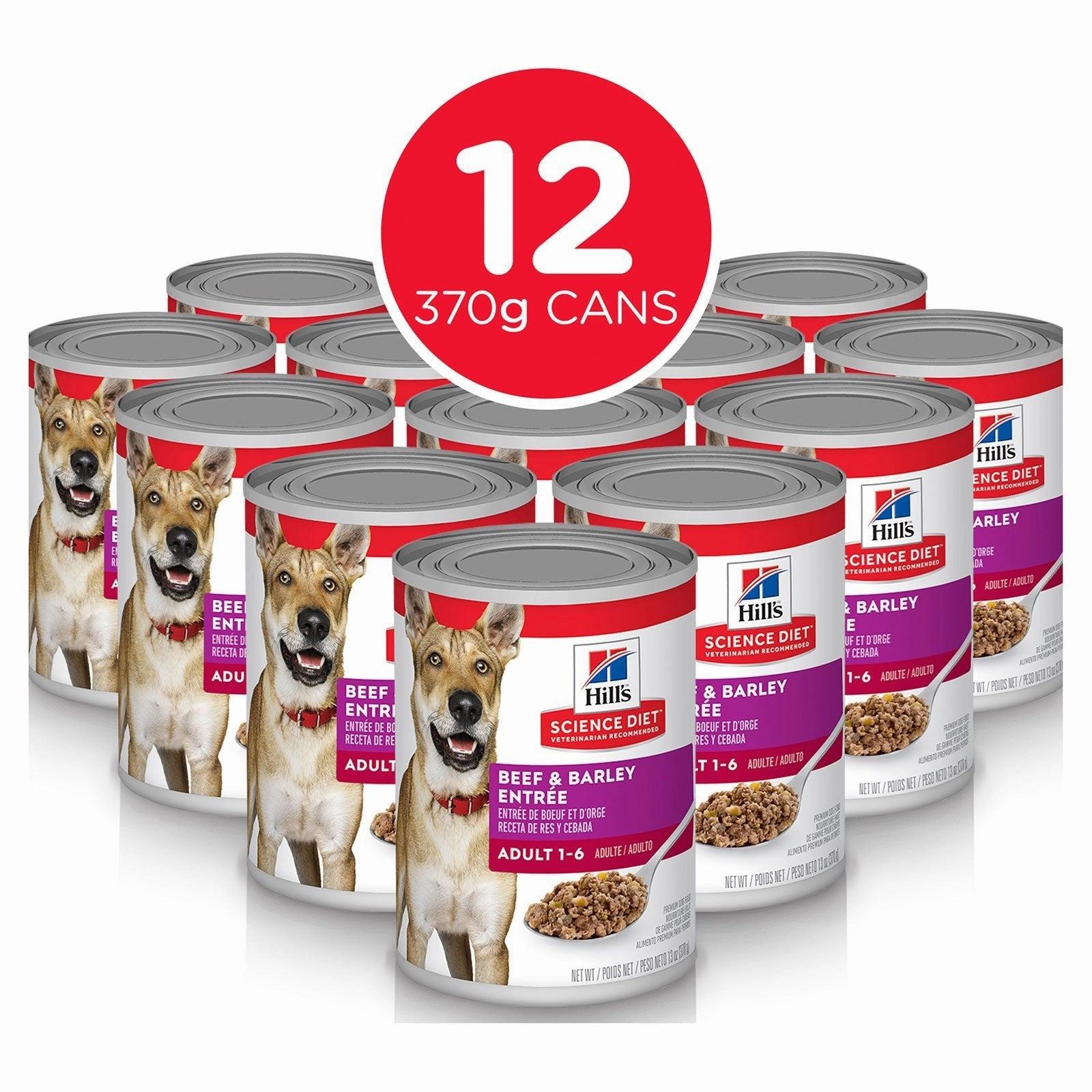 Hill's Science Diet Dog Food Can Adult Beef & Barley Entre