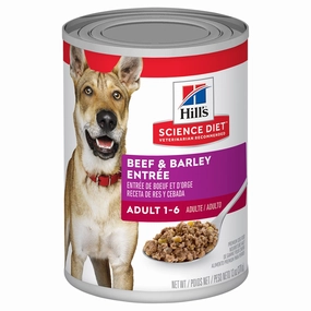Hill's Science Diet Dog Food Can Adult Beef & Barley Entre