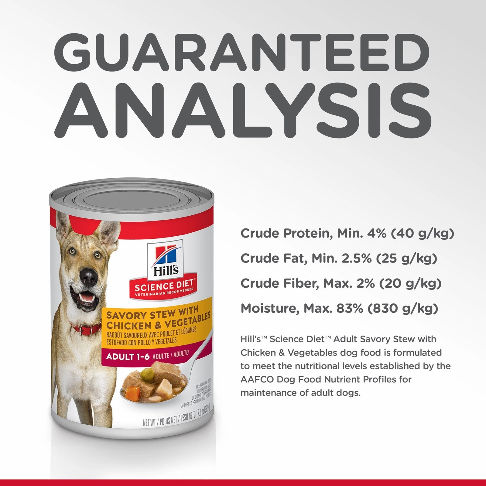 Hill's Science Diet Dog Food Can Adult Savoury Stew with Chicken & Vegetables