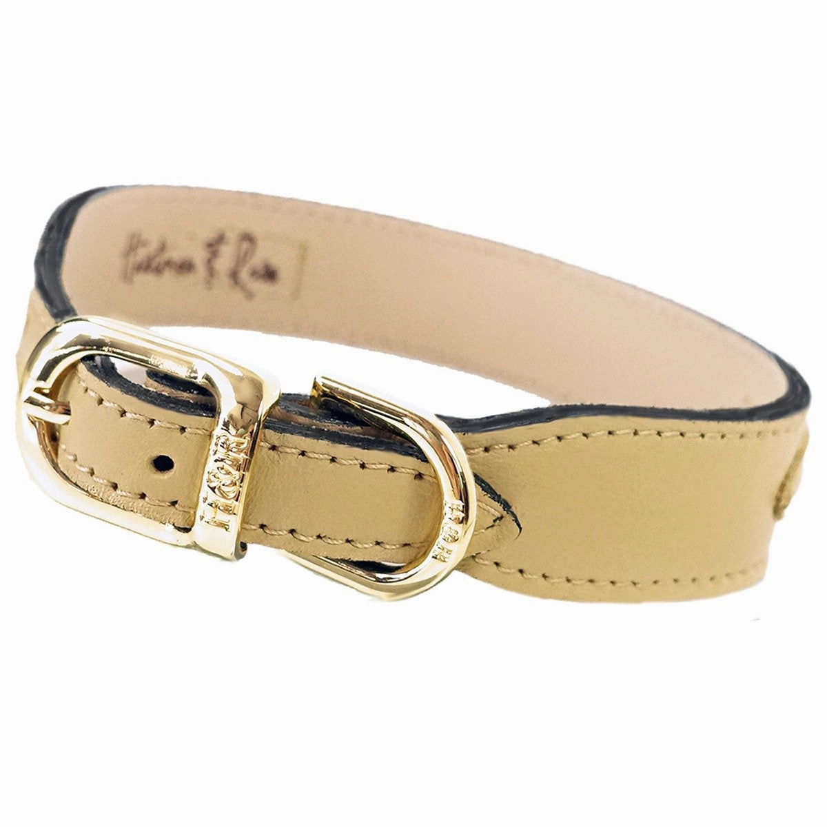 Hugs And Kisses Collection Dog Collar Vanilla/Gold