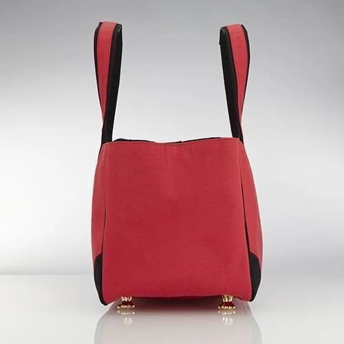 I Love New Yorkie Rescue Me Tote Canvas Dog Carrier Red