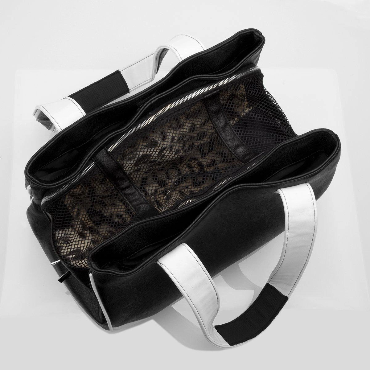 I Love New Yorkie Rescue Me Tote Faux Leather Dog Carrier Black