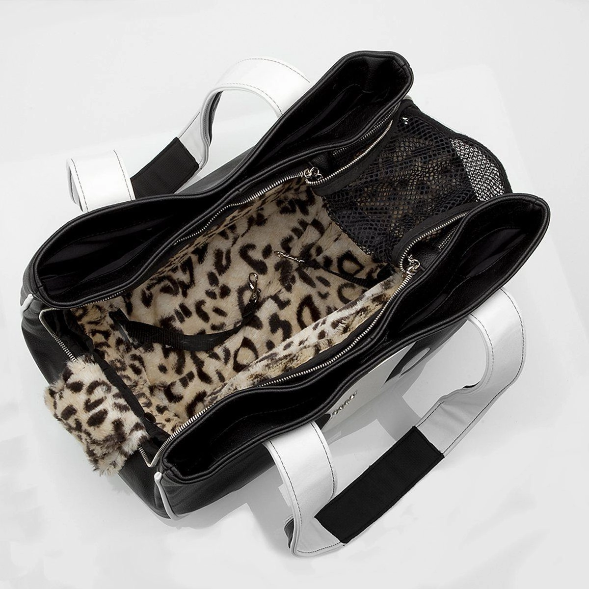 I Love New Yorkie Rescue Me Tote Faux Leather Dog Carrier Black