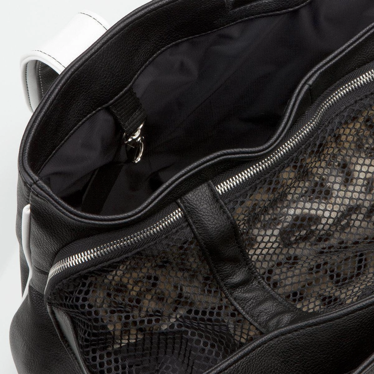 I Love New Yorkie Rescue Me Tote Faux Leather Dog Carrier Black