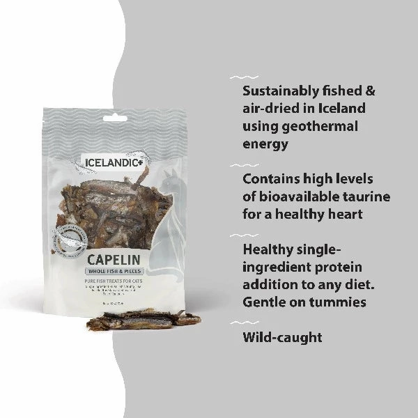 Icelandic  Capelin Whole Fish Cat Treats (SPECIAL ORDER ITEM)