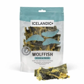 Icelandic  Wolffish Skin Sticks & Pieces Dog Treats (SPECIAL ORDER ITEM)