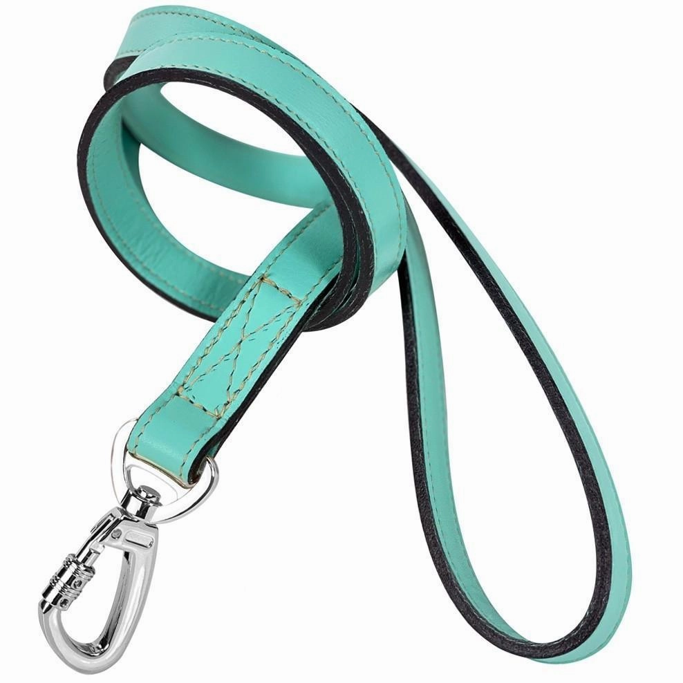 Imperial Collection Dog Leash Turquoise/Blue Zircon/Nickel