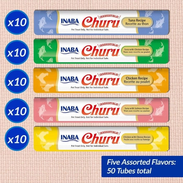Inaba Churu Chicken & Tuna Recipe Creamy Pure Cat Treat Variety Jar