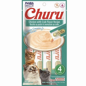 Inaba Churu Chicken with Crab Recipe Creamy Pure Cat Treat