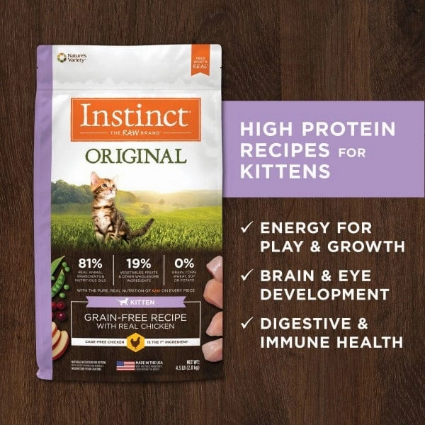 Instinct Original Real Chicken Recipe Dry Kitten Food, 4.5lb
