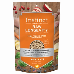 Instinct Raw Longevity Chicken Recipe 100% Freeze Dried Cat Food, 9.5oz