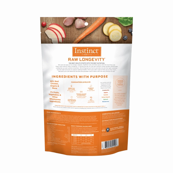 Instinct Raw Longevity Chicken Recipe 100% Freeze Dried Kitten Food, 9.5oz