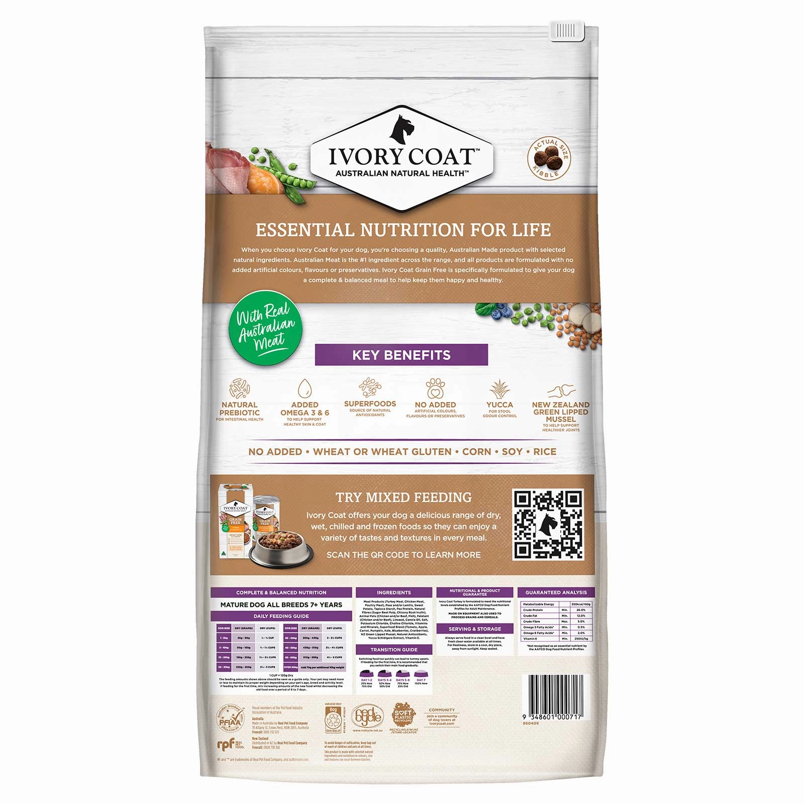 Ivory Coat Grain Free Dog Food Senior/Reduced Fat Turkey
