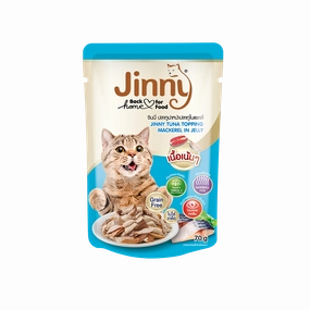 Jinny Cat Tuna In Jelly Topping Mackerel 70g