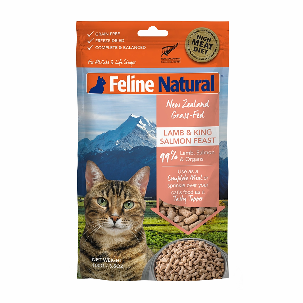 K9 Feline Natural Freeze Dried Lamb & King Salmon Feast 100g