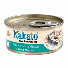 Kakato Premium Cat Food Complete Diet - Salmon & Perna Mussles 70g