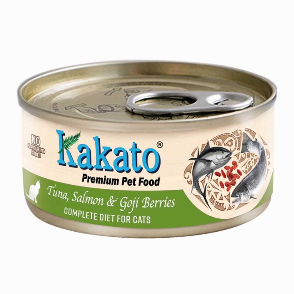 Kakato Premium Cat Food Complete Diet - Tuna, Salmon & Goji Berries 70g