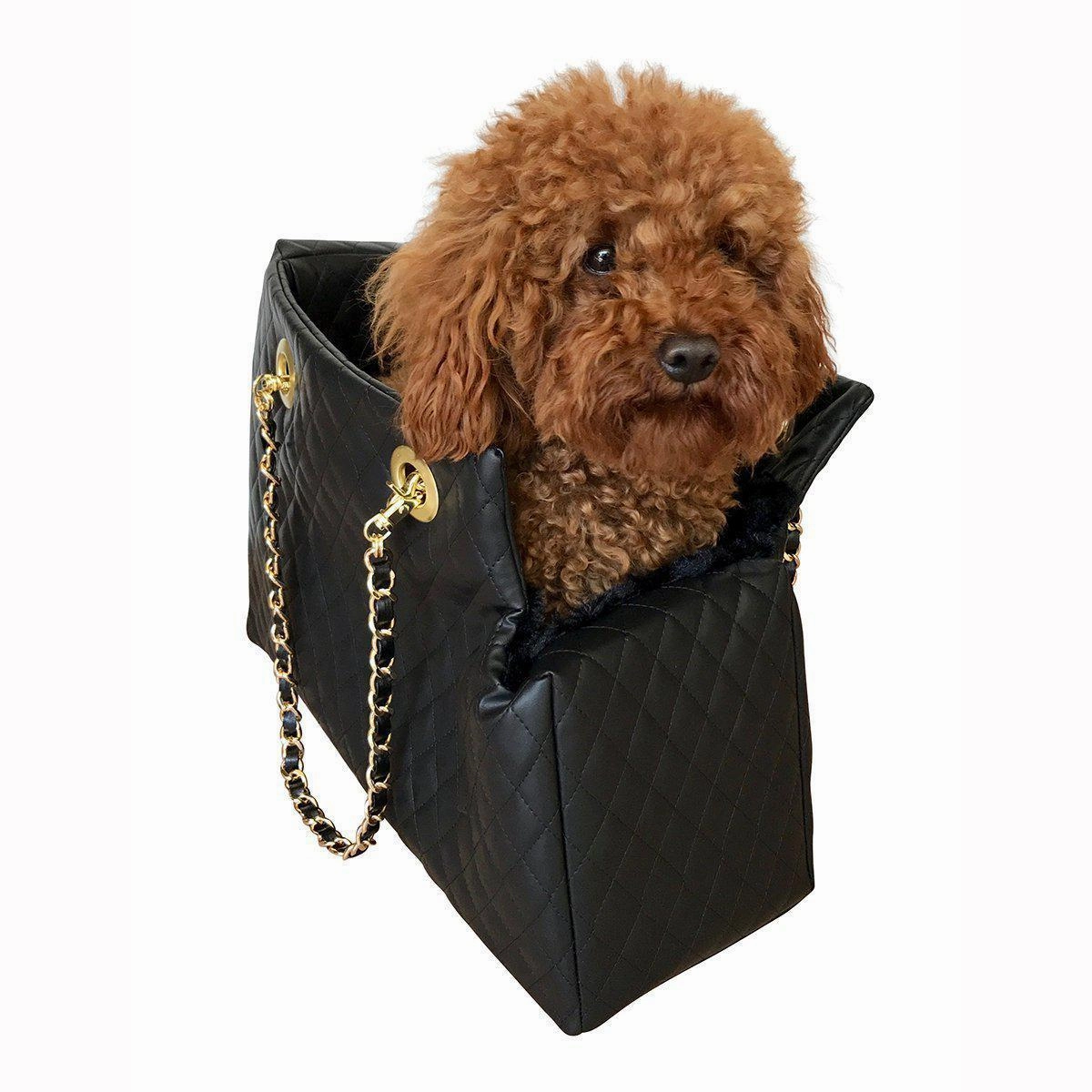 Kate Quilted Dog Carrier Black