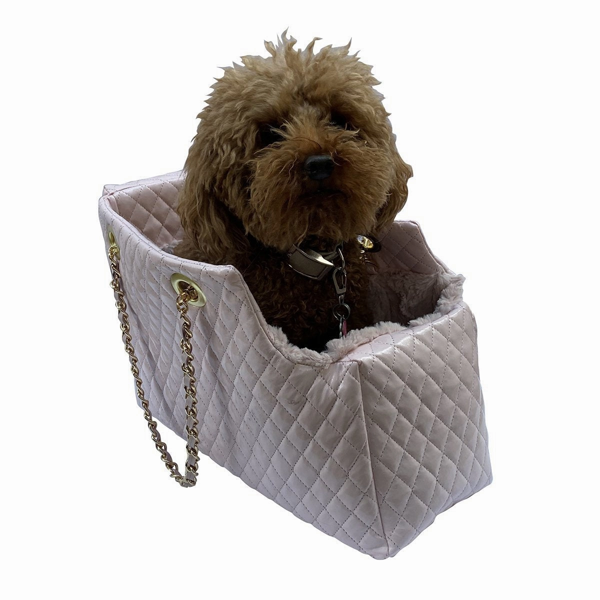 Kate Quilted Dog Carrier Matte Pink