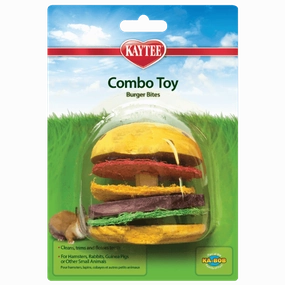 Kaytee Combo Toy, Crispy & Wood Hamburger