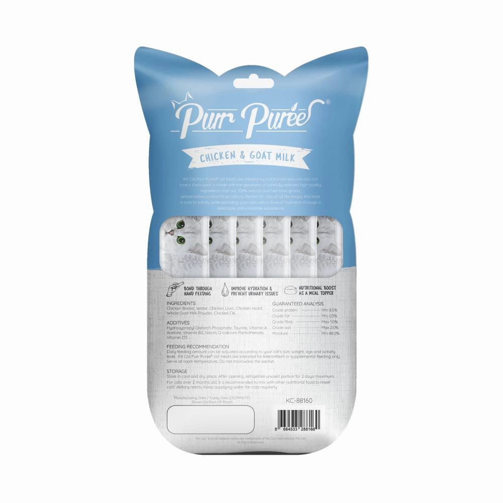 KitCat Purr Puree Chicken & Goat Milk (5 x 15g)