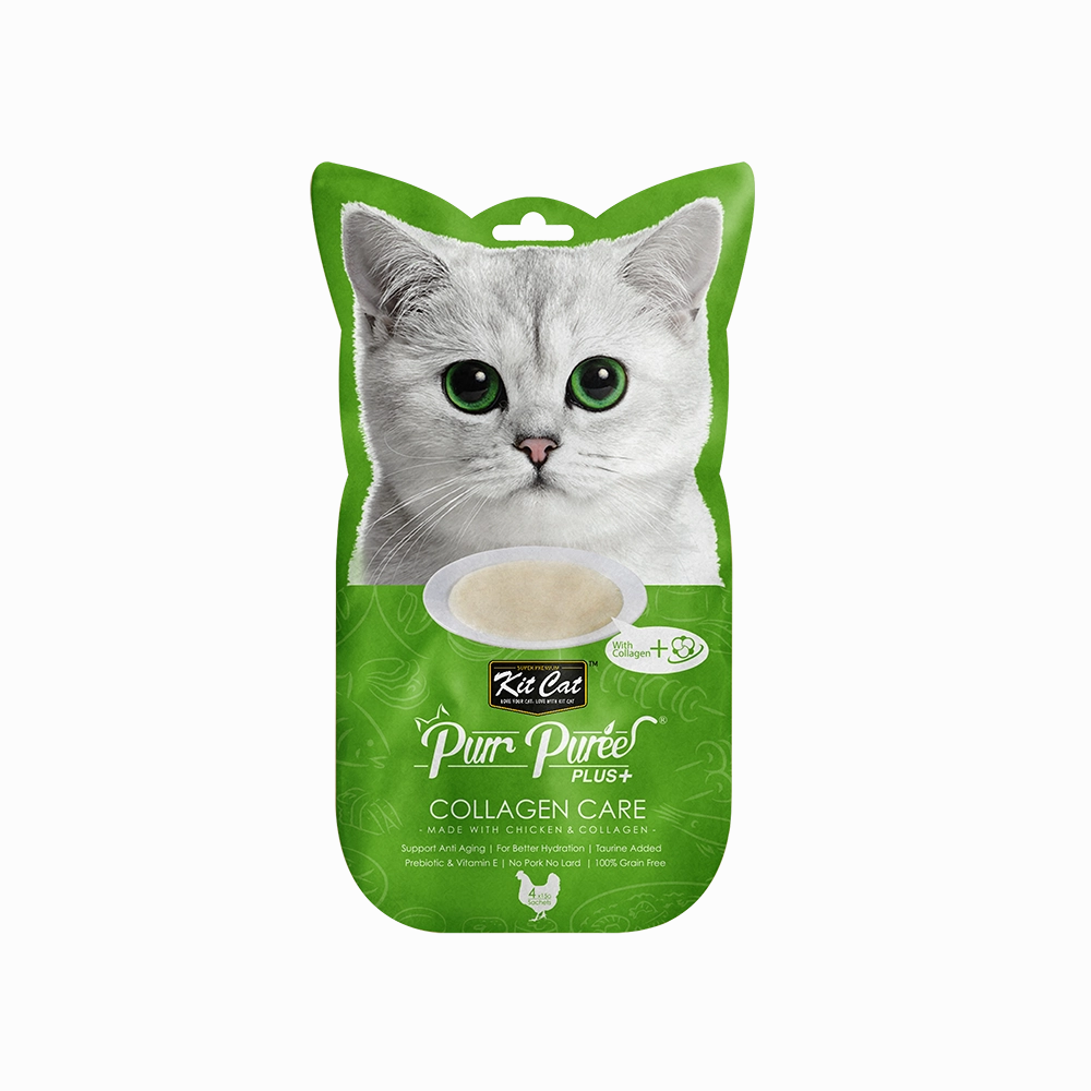 KitCat Purr Puree Plus Collagen Care Chicken & Collagen 60g (4 x 15g)