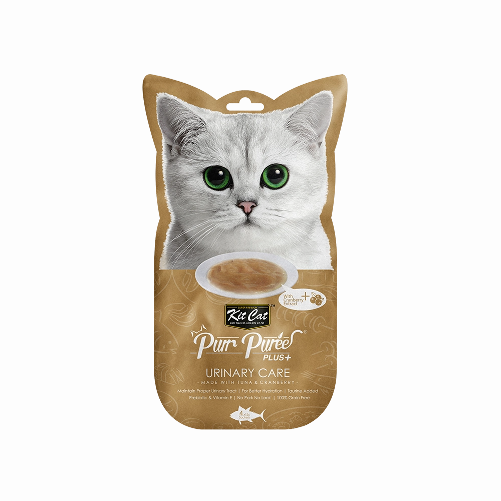 KitCat Purr Puree Plus Urinary Care Tuna & Cranberry 60g (4 x 15g)