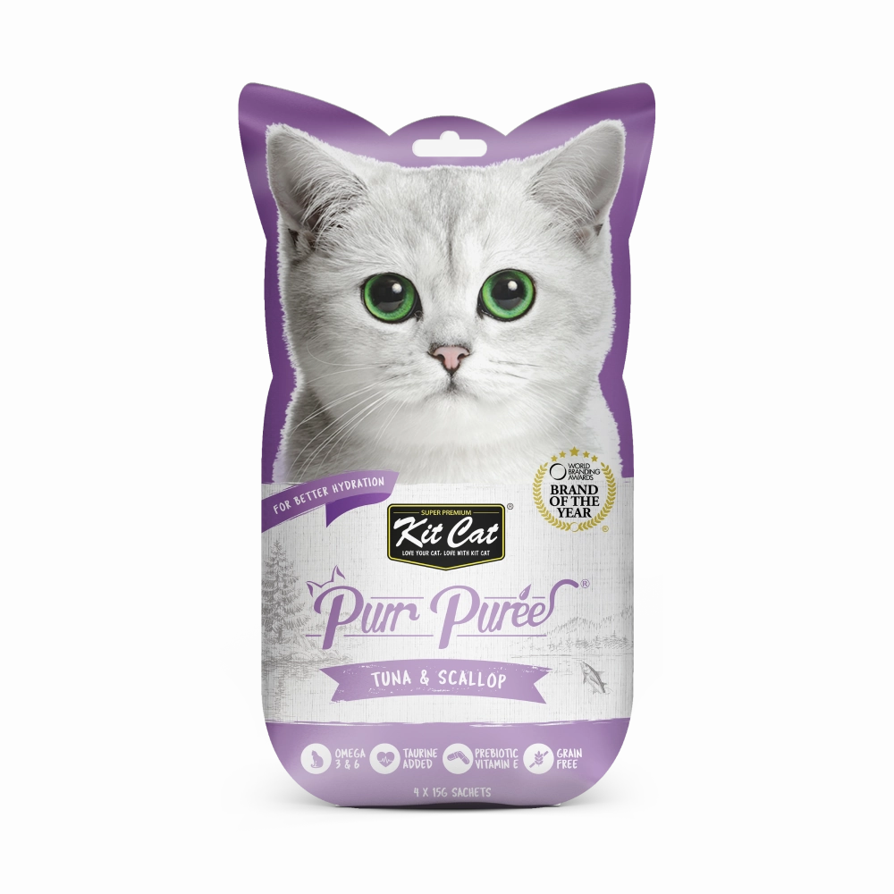KitCat Purr Puree Tuna & Scallop 60g (4 x 15g)