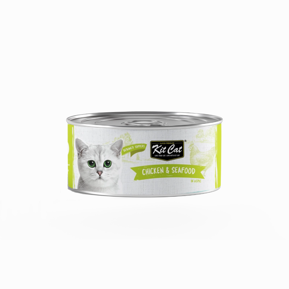 KitCat Super Premium Deboned Chicken & Seafood Toppers 80g