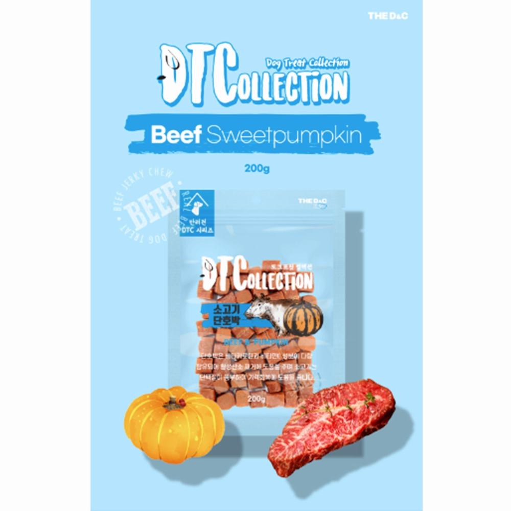 Korean Pet Food Dog Treat Collection Beef & Sweet Pumpkin Jerky 200g
