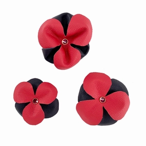 Lambert Classic Combo Rhinestone Leather Dog Flowerette Slider