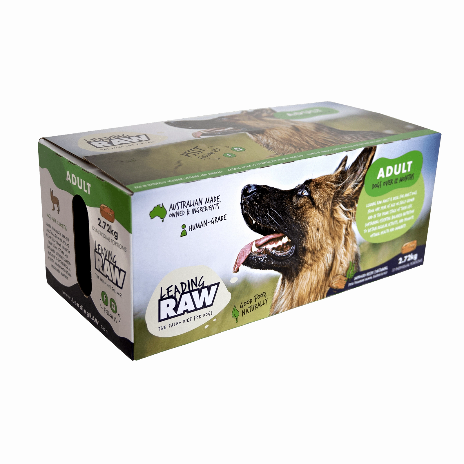 Leading Raw Dog Food Adult 2.7kg 12pk