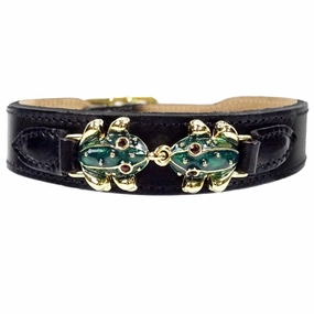 Leap Frog Collection Dog Collar Jet Black