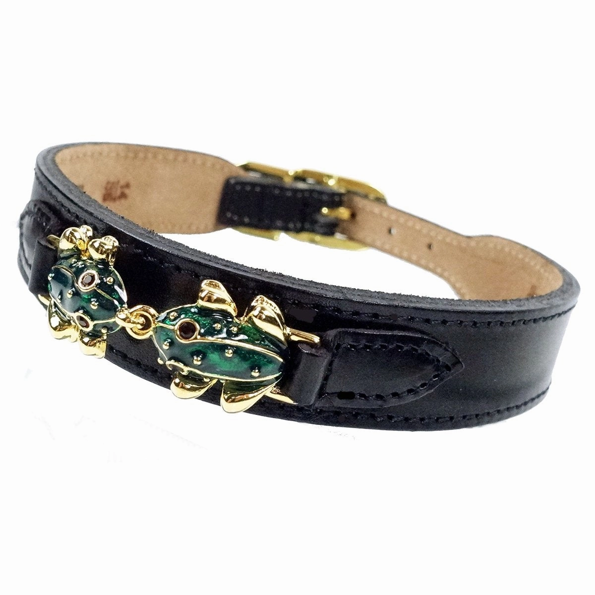 Leap Frog Collection Dog Collar Jet Black