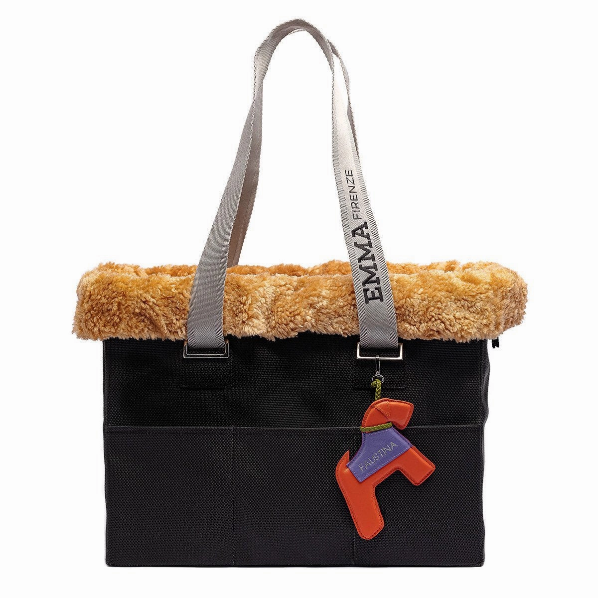 Leather Charms Dog Carrier Orange/Lilac