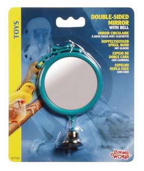 Living World - Round Double Sided Plastic Mirror with Bell