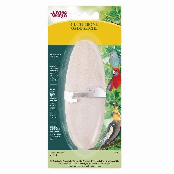 Living World Cuttlebone with Holder for Birds