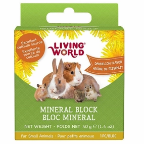 Living World Dandelion Flavour Mineral Block for Small Animals
