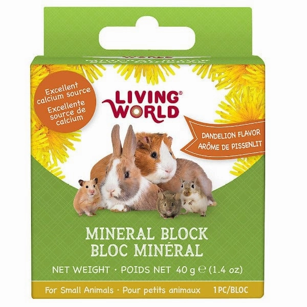 Living World Dandelion Flavour Mineral Block for Small Animals