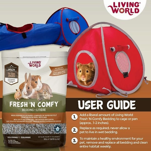 Living World Fresh 'N Comfy Bedding for Small Animals; Tan