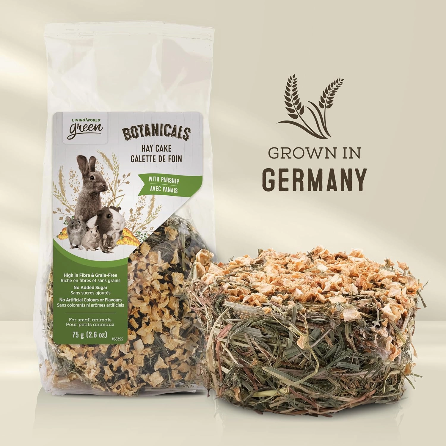 Living World Green Botanicals Hay Cake with Parsnip