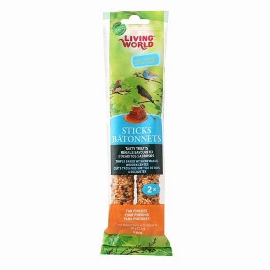 Living World Honey Flavour Finch Treat Sticks