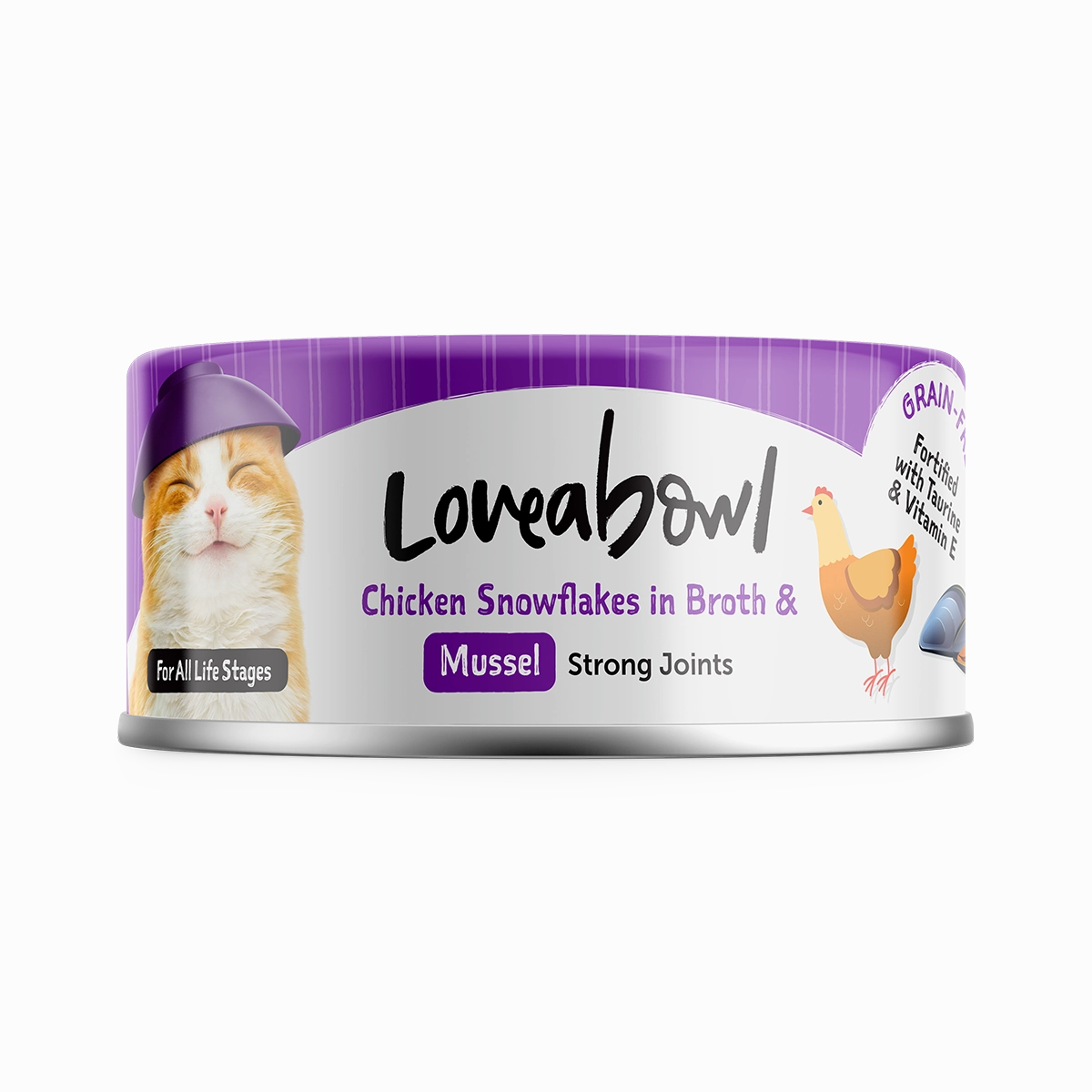 Loveabowl Cat Wet Food Chicken Snowflakes & Mussel in Broth 70g